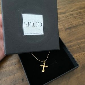 EPICO Gold Necklace with Cross